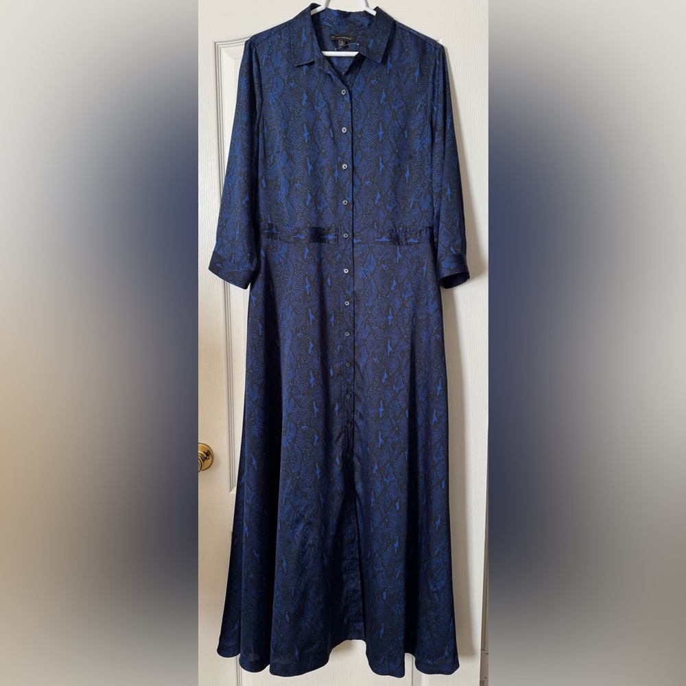 NWOT Banana Republic Satin Snakeskin Print Maxi Dress - Picture 3 of 8